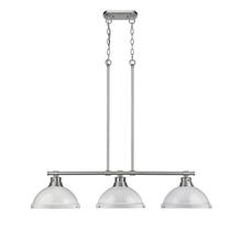  3602-3LP PW-WH - Duncan 3-Light Linear Pendant in Pewter with White